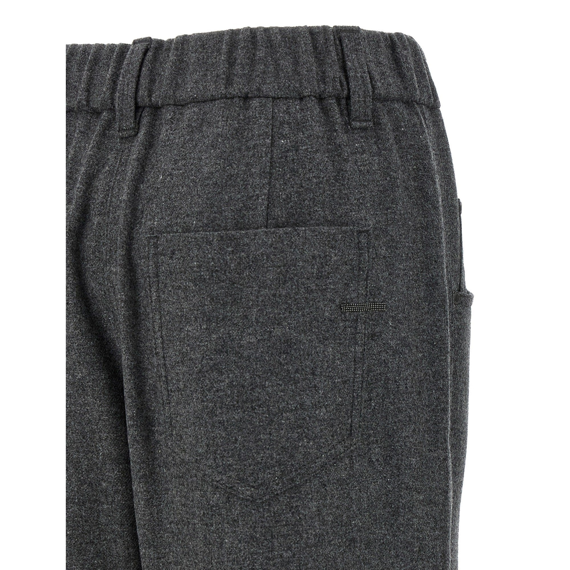 Brunello Cucinelli Gray Virgin Wool Casual Pants