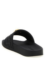 Versace Black Glass Slides