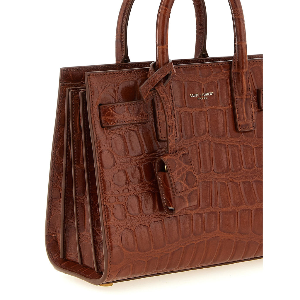 Saint Laurent Brown Calfskin Handbag