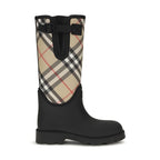 Burberry Black Rubber Rain Boots