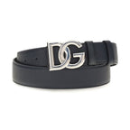 Dolce & Gabbana Black Calf Leather Bos Taurus Regular Belt