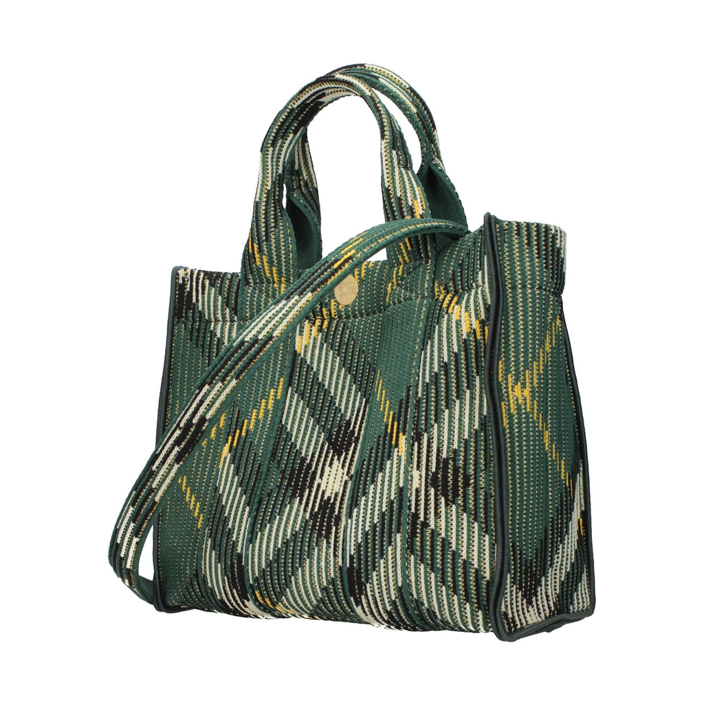 Burberry Green Fabric Handbag