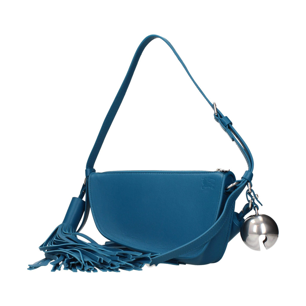 Burberry Blue Leather Shoulder Bag