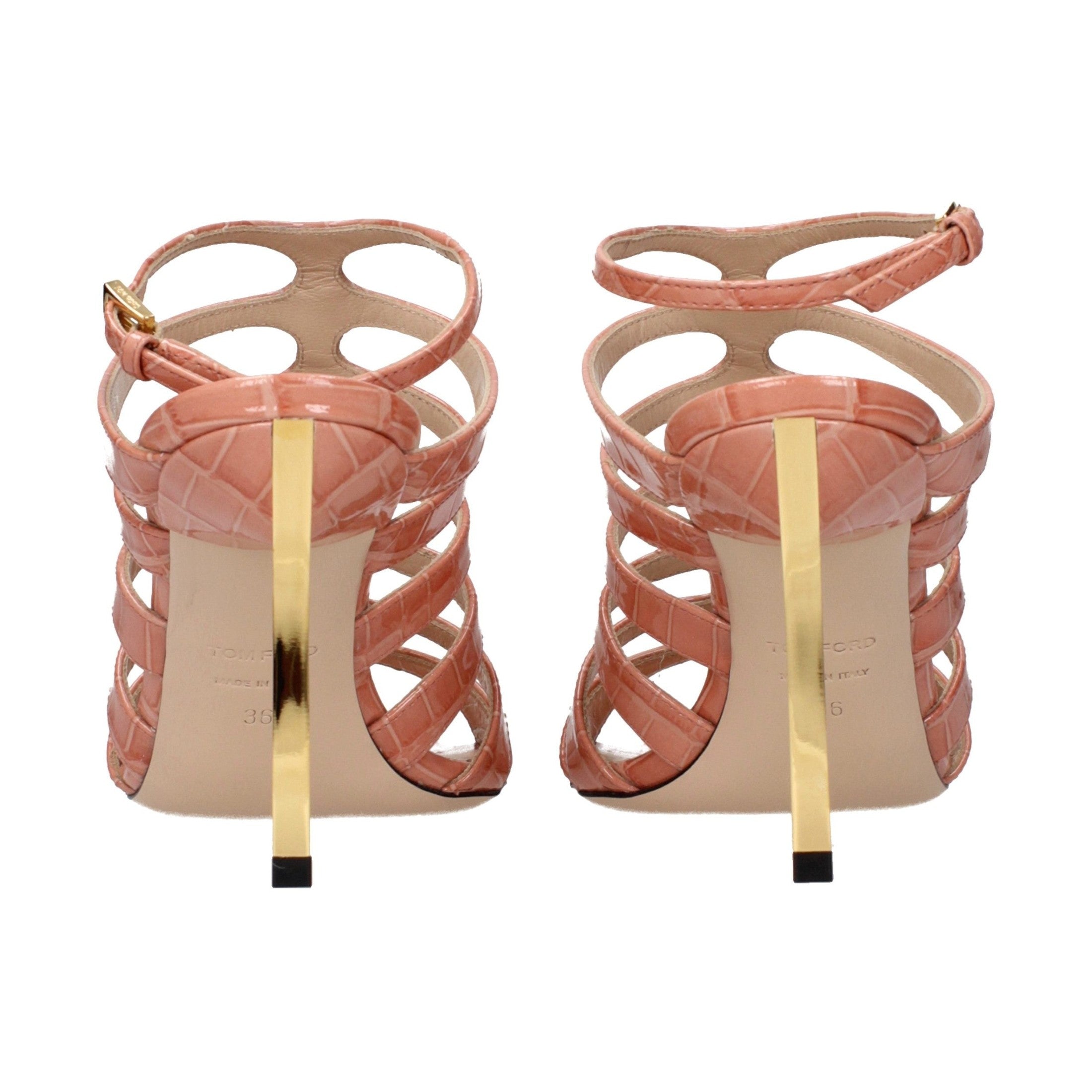Tom Ford Pink Leather Stiletto Heel Sandals