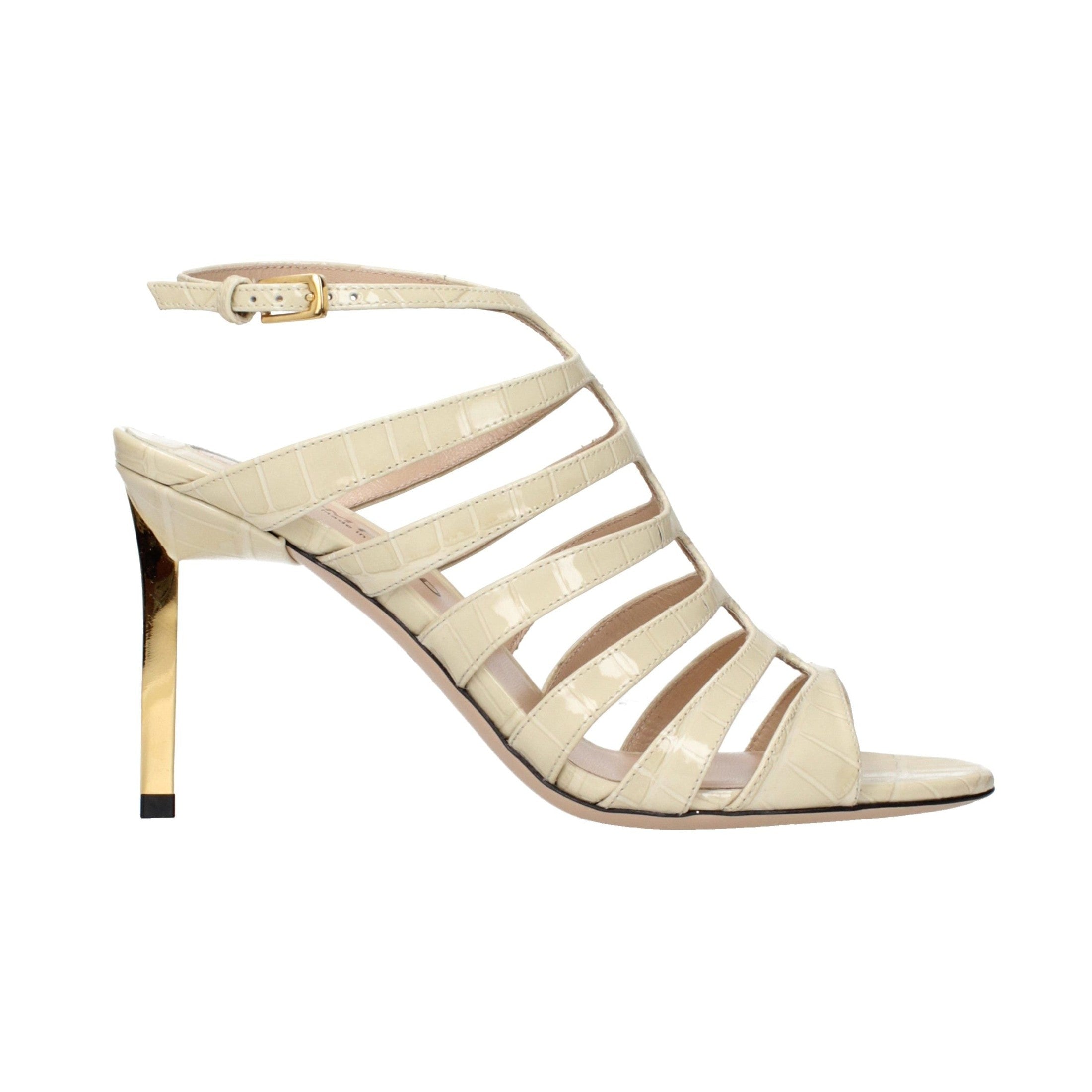 Tom Ford Beige Leather Stiletto Heel Sandals