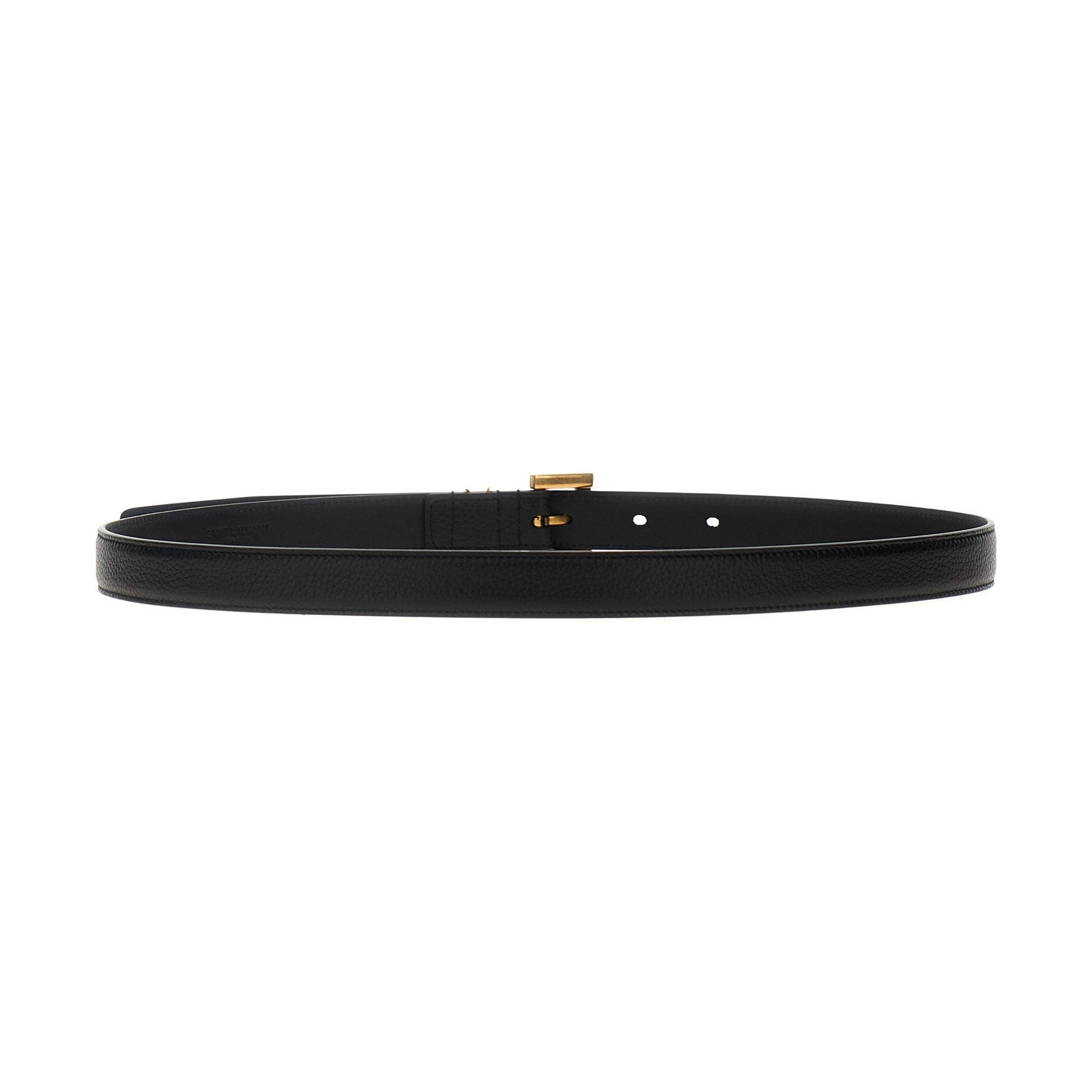 Saint Laurent Black Calfskin Regular Belt