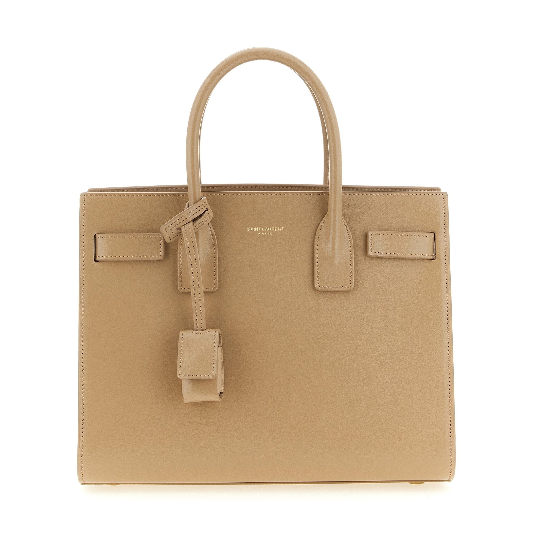 Saint Laurent Beige Calfskin Handbag