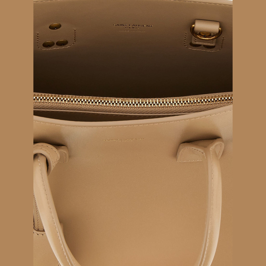 Saint Laurent Beige Calfskin Handbag