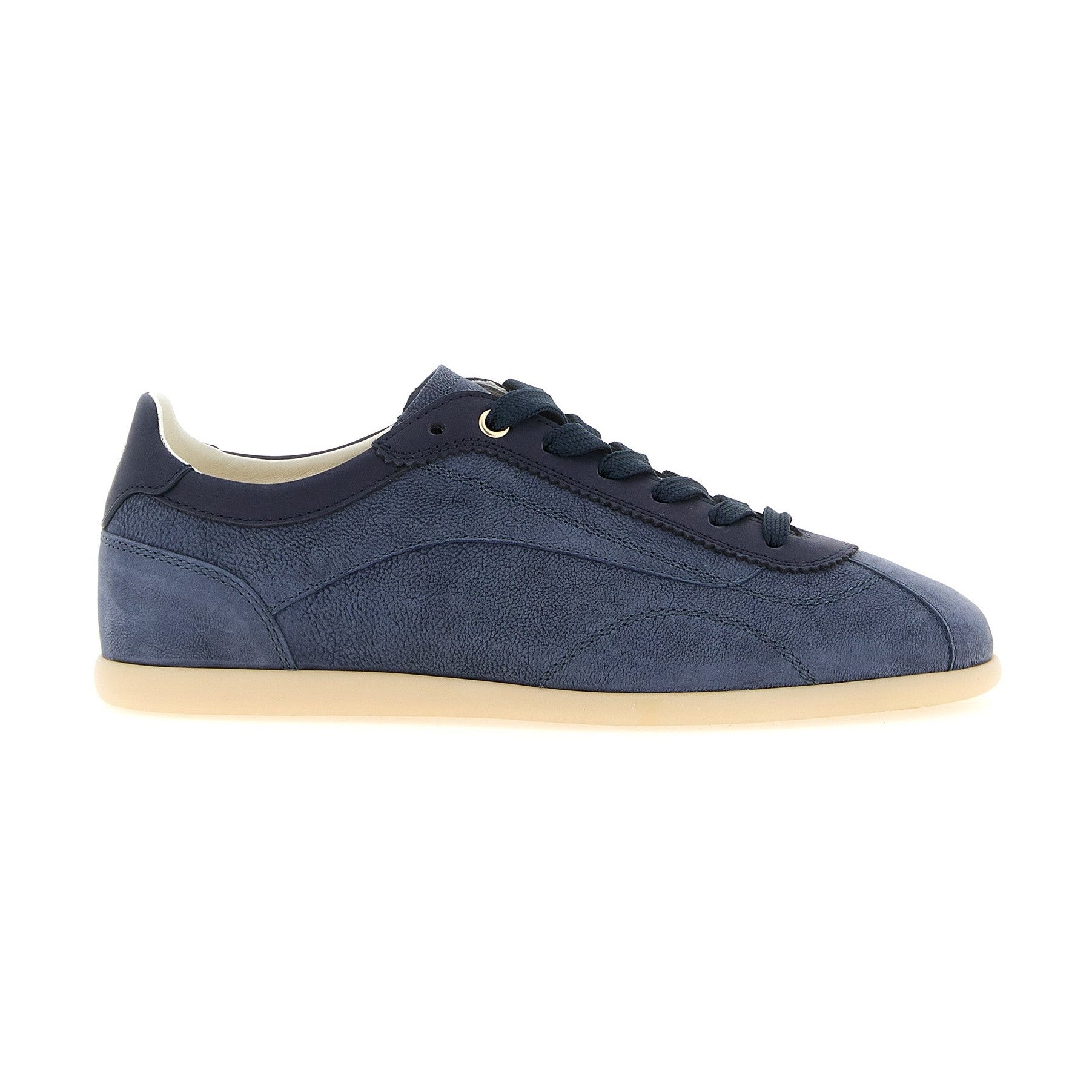 Brunello Cucinelli Blue Calfskin Low Top Sneakers