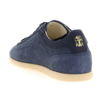 Brunello Cucinelli Blue Calfskin Low Top Sneakers