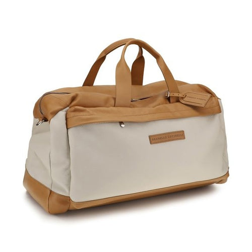 Brunello Cucinelli Beige Calf Leather Bos Taurus Luggage And Travel