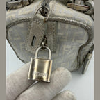 Fendi FENDI Mini Bauletto FF Zucchino Laminated Handbag