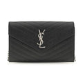 Saint Laurent Black Calf Leather Bos Taurus Wallet