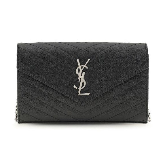 Saint Laurent Black Calf Leather Bos Taurus Wallet