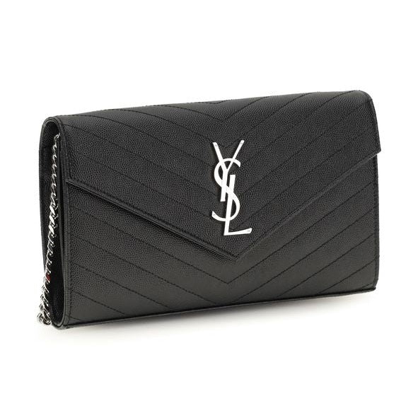 Saint Laurent Black Calf Leather Bos Taurus Wallet