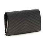 Saint Laurent Black Calf Leather Bos Taurus Wallet