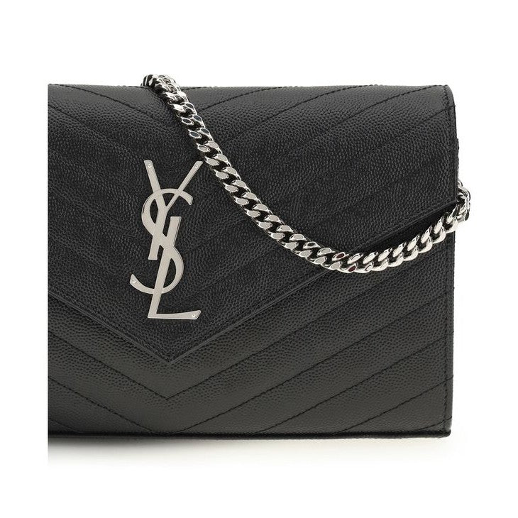 Saint Laurent Black Calf Leather Bos Taurus Wallet
