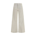 Haikure White Cotton Relaxed Fit Jeans