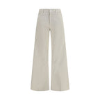 Haikure White Cotton Relaxed Fit Jeans