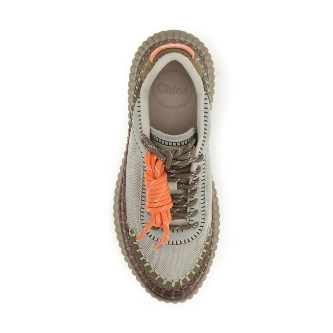 Chloé Bicolor Polyurethane Athletic Sneakers