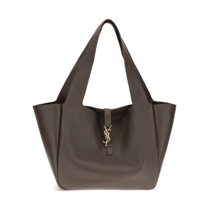 Saint Laurent Brown Calf Leather Bos Taurus Shoulder Bag