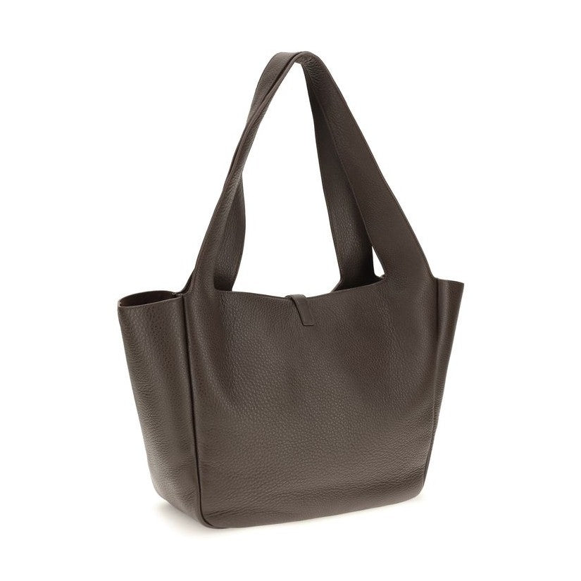Saint Laurent Brown Calf Leather Bos Taurus Shoulder Bag