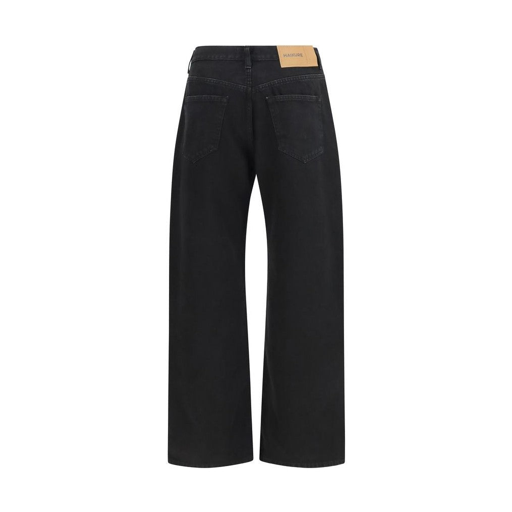Haikure Black Cotton Straight-Leg Jeans