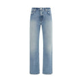 Haikure Blue Cotton Straight-Leg Jeans