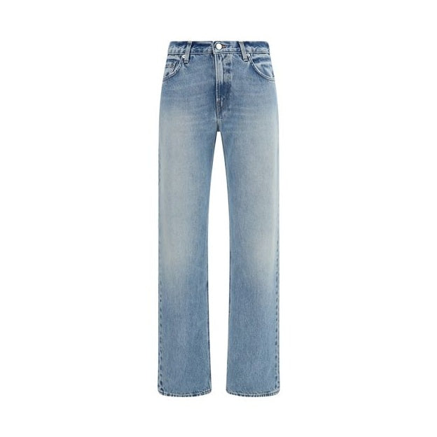 Haikure Blue Cotton Straight-Leg Jeans