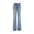 Haikure Blue Cotton Flared Jeans