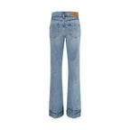Haikure Blue Cotton Flared Jeans