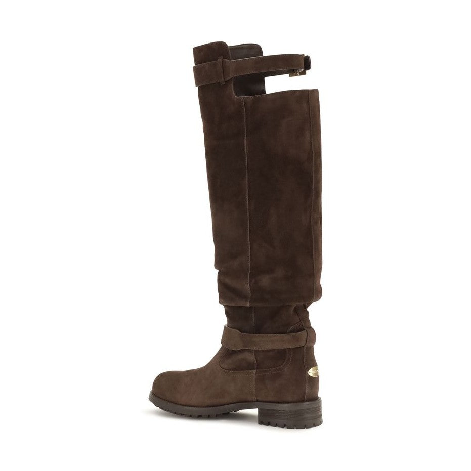Jimmy Choo Brown Calf Leather Bos Taurus Over The Knee