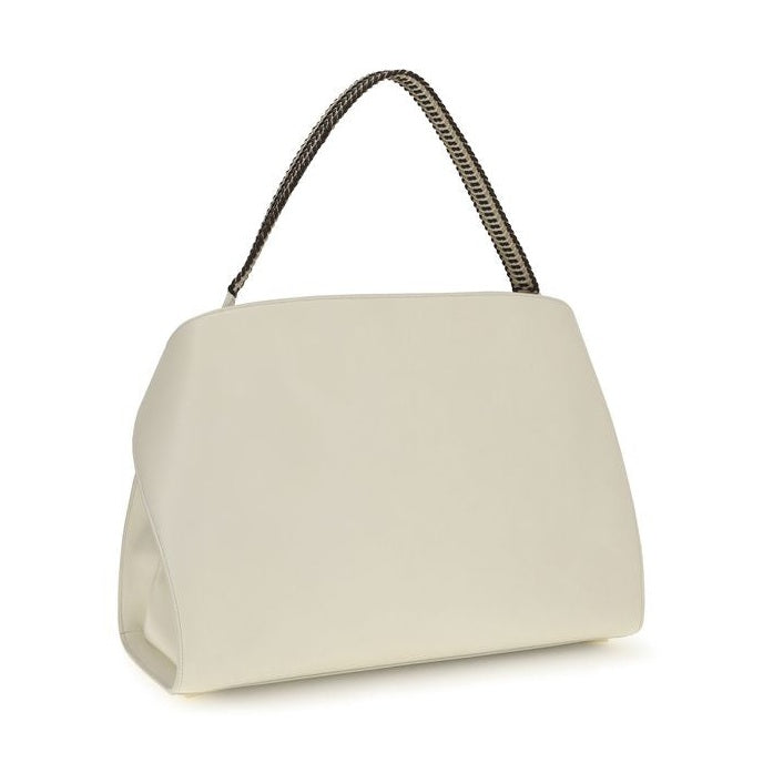 Ferragamo Beige Calf Leather Bos Taurus Shoulder Bag