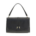 Ferragamo Black Calf Leather Bos Taurus Shoulder Bag