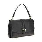 Ferragamo Black Calf Leather Bos Taurus Shoulder Bag