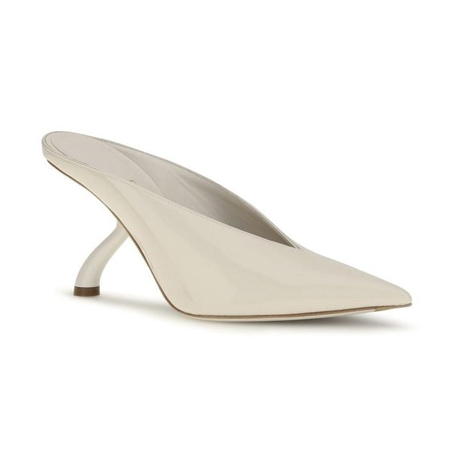 Ferragamo Beige Calf Leather Bos Taurus Mules