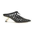 Ferragamo Black Calf Leather Bos Taurus Mules