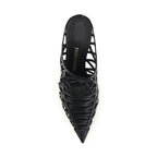 Ferragamo Black Calf Leather Bos Taurus Mules