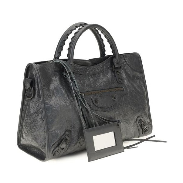 Balenciaga Gray Lamb Ovis Aries Aries Shoulder Bag
