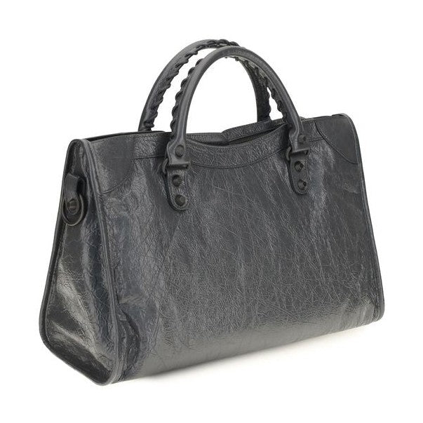 Balenciaga Gray Lamb Ovis Aries Aries Shoulder Bag