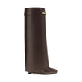 Givenchy Brown Calf Leather Bos Taurus High Heel Boots