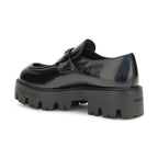 Prada Black Calf Leather Bos Taurus Slip-On Loafers