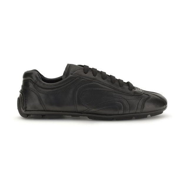 Prada Black Lamb Ovis Aries Aries Low Top Sneakers