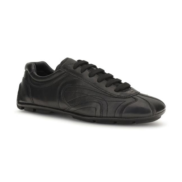 Prada Black Lamb Ovis Aries Aries Low Top Sneakers