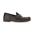 Gucci Brown Calf Leather Bos Taurus Slip-On Loafers