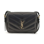 Saint Laurent Black Lamb Ovis Aries Aries Shoulder Bag