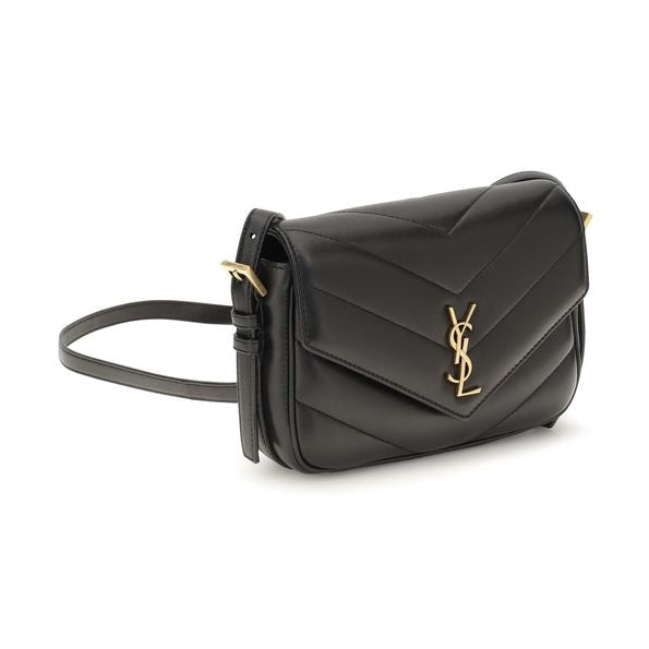 Saint Laurent Black Lamb Ovis Aries Aries Shoulder Bag
