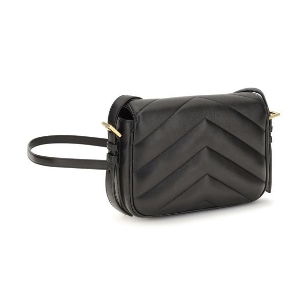 Saint Laurent Black Lamb Ovis Aries Aries Shoulder Bag