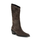 Khaite Brown Leather Ankle Boots