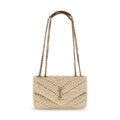 Saint Laurent Beige Raffia Shoulder Bag